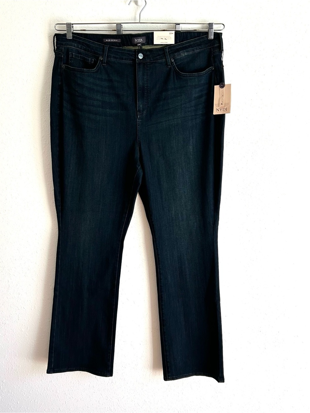 NYDJ Boot Cut Jeans Women's Plus Size 22W Blue Stretch Denim Billie Mini Boot